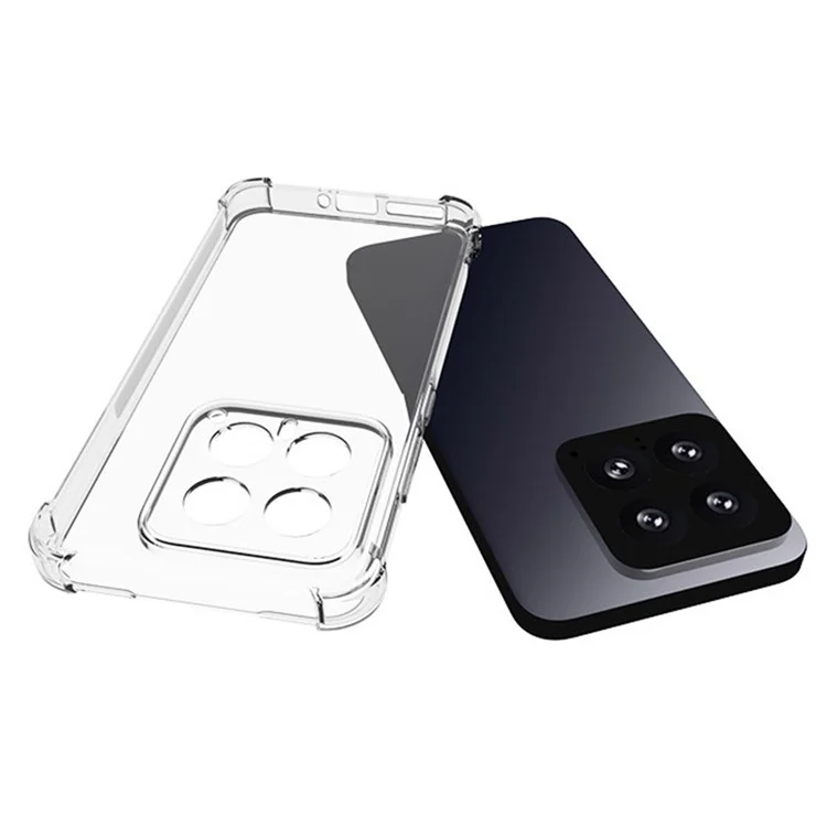 WANLONFENG WL Series for Xiaomi 14 TPU Case 2.0mm Phone Cover with Tempered Glass Film