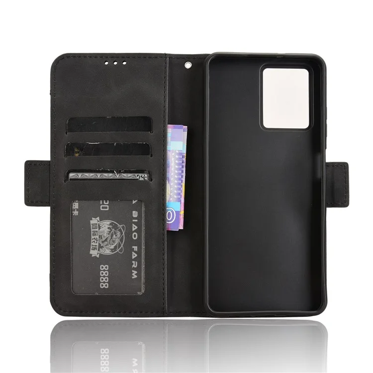 Capa de Couro da Carteira do Telefone para HMD Fusion 5G com Múltiplos Slots para Cartão - Preto