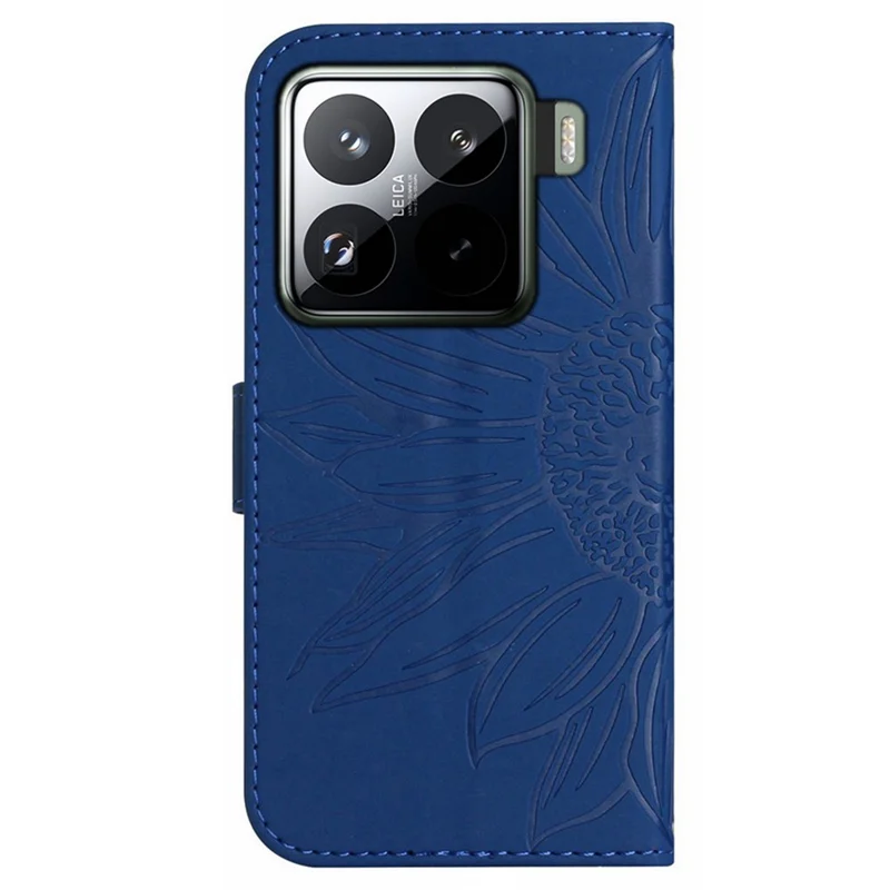 Voor Xiaomi 15 Hoesje met Zonnebloemprint Leren Wallettelefoonhoes met Polsbandje - Saflir