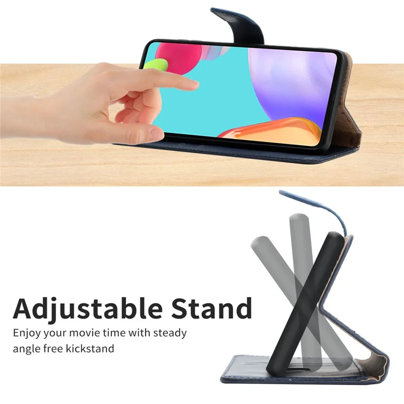 Voor Xiaomi 15 Pro Telefoonhoes Echt Rundleder Nappastructuur - Blauw