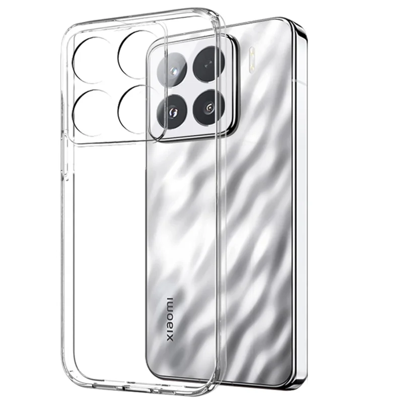 NORTHJO For Xiaomi 15 TPU Phone Case+Tempered Glass Film (Support Fingerprint Unlock) - Transparent