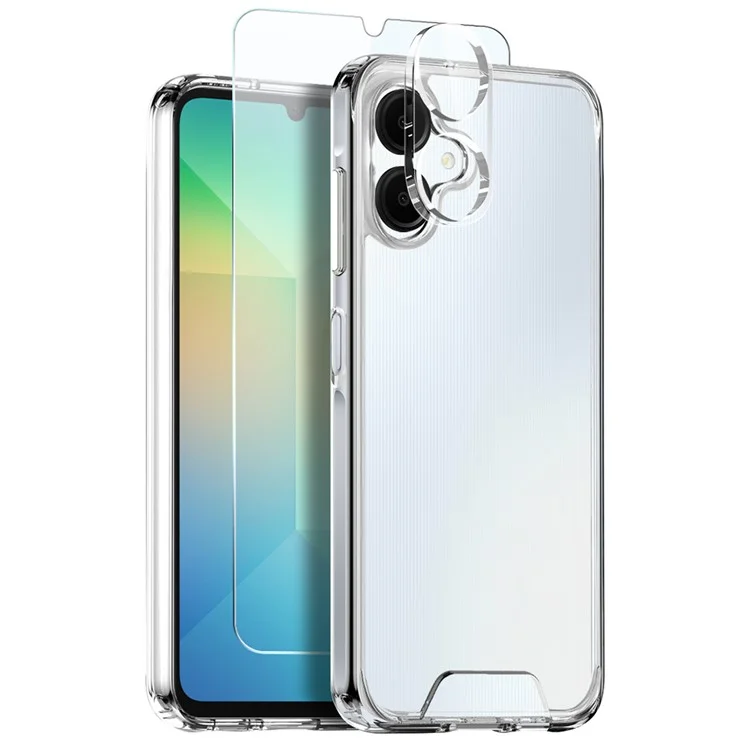 Funda para Samsung Galaxy A06 NORTHJO, cubierta de teléfono transparente de PC+TPU con película de pantalla + película de lente.
