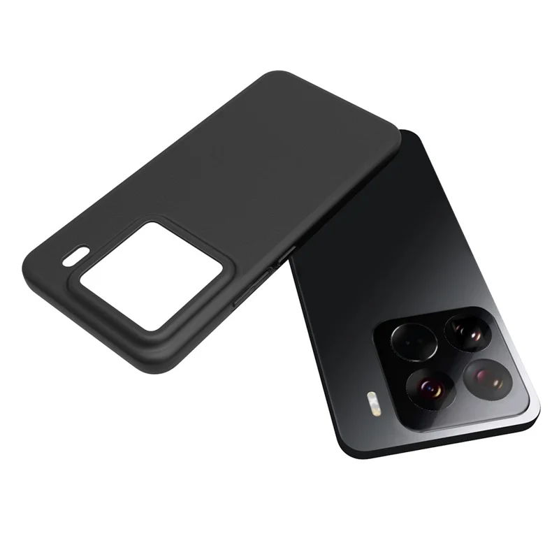 10Pcs / Pack For Xiaomi 15 Pro Case Anti-Fingerprint Soft TPU Protective Cover - Black