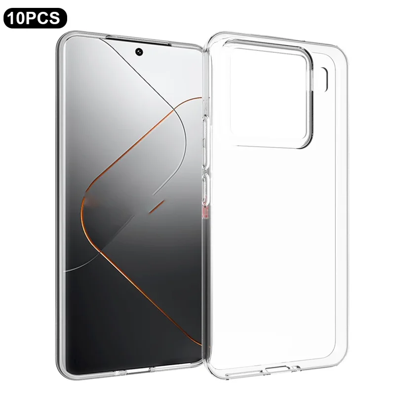 10 stk./pakke til Xiaomi 15 Pro gennemsigtig hylster uden vandmærker TPU-beskyttelseshylster