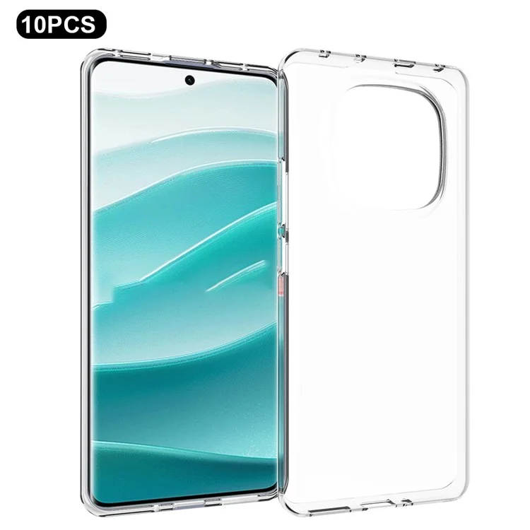 10 pezzi / confezione per Xiaomi Redmi Note 14 Pro 5G, custodia trasparente senza filigrana, cover protettiva in TPU.