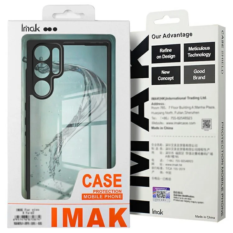 Coque transparente IMAK UX-9A Series pour Xiaomi Redmi Note 14 5G en TPU+PC avec coins renforcés