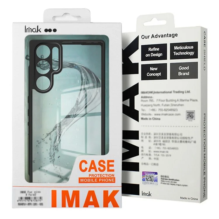 Coque IMAK UX-9A série pour Xiaomi Redmi Note 14 Pro+ 5G, en TPU+PC transparent avec coins renforcés