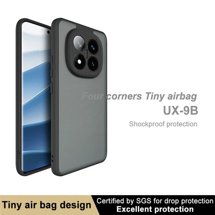 Funda para Xiaomi Redmi Note 14 Pro+ 5G de la serie IMAK UX-9B, carcasa de PC+TPU mate con pequeña bolsa de aire