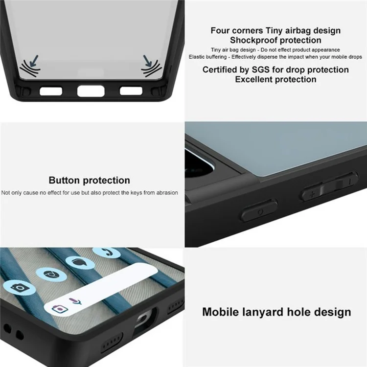 Funda para Xiaomi Redmi Note 14 Pro+ 5G de la serie IMAK UX-9B, carcasa de PC+TPU mate con pequeña bolsa de aire