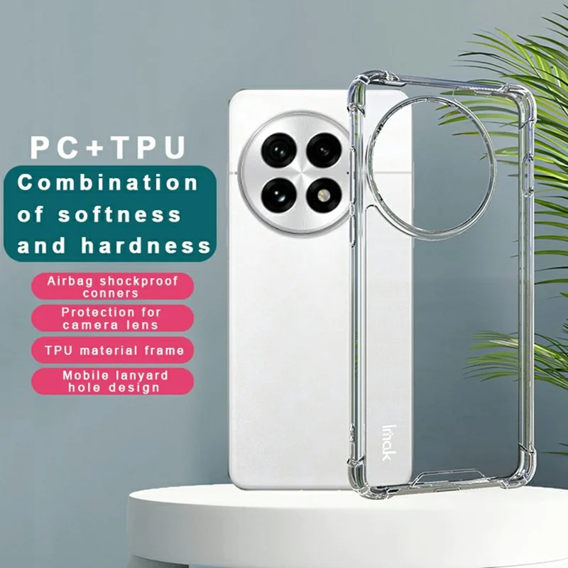 IMAK For OnePlus 13 Case PC+TPU Shockproof Clear Phone Cover