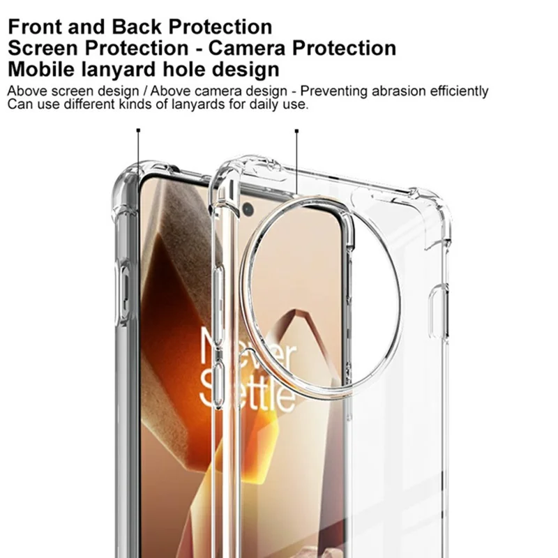 IMAK For OnePlus 13 Case PC+TPU Shockproof Clear Phone Cover