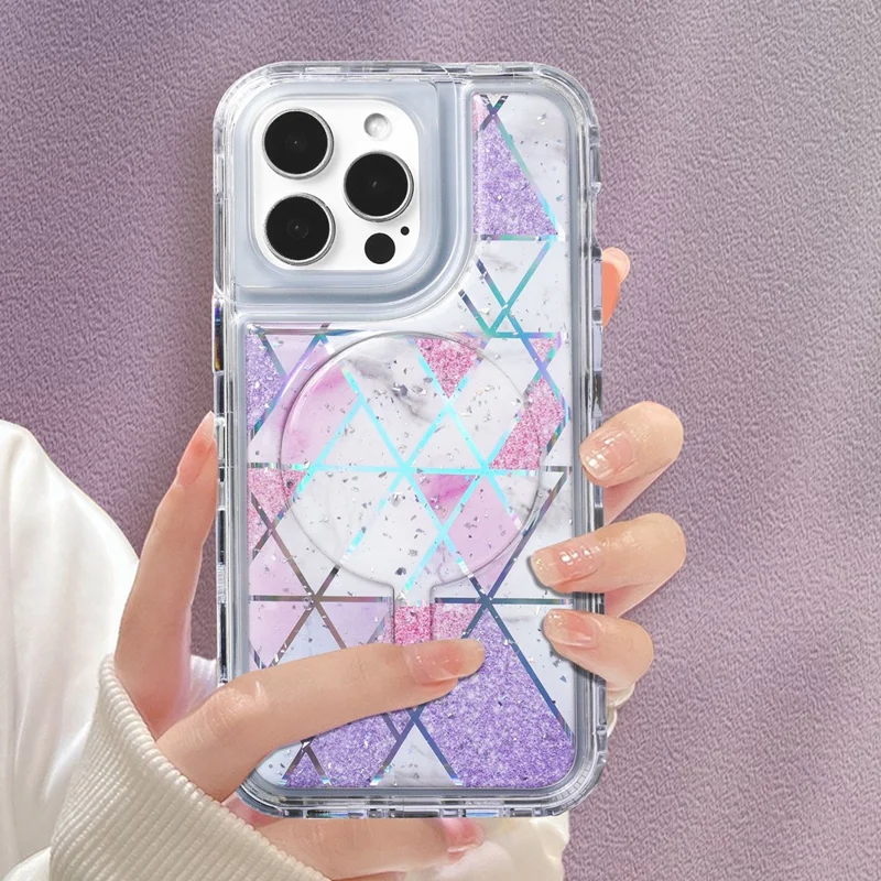 Bulk Purchasing For iPhone 15 Pro Max Case Compatible with MagSafe Electroplated PC+TPU Phone Cover - Style B