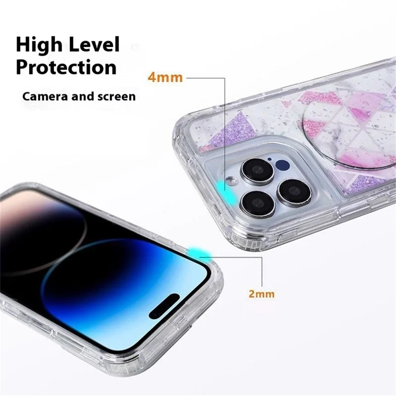 Bulk Purchasing For iPhone 15 Pro Max Case Compatible with MagSafe Electroplated PC+TPU Phone Cover - Style B