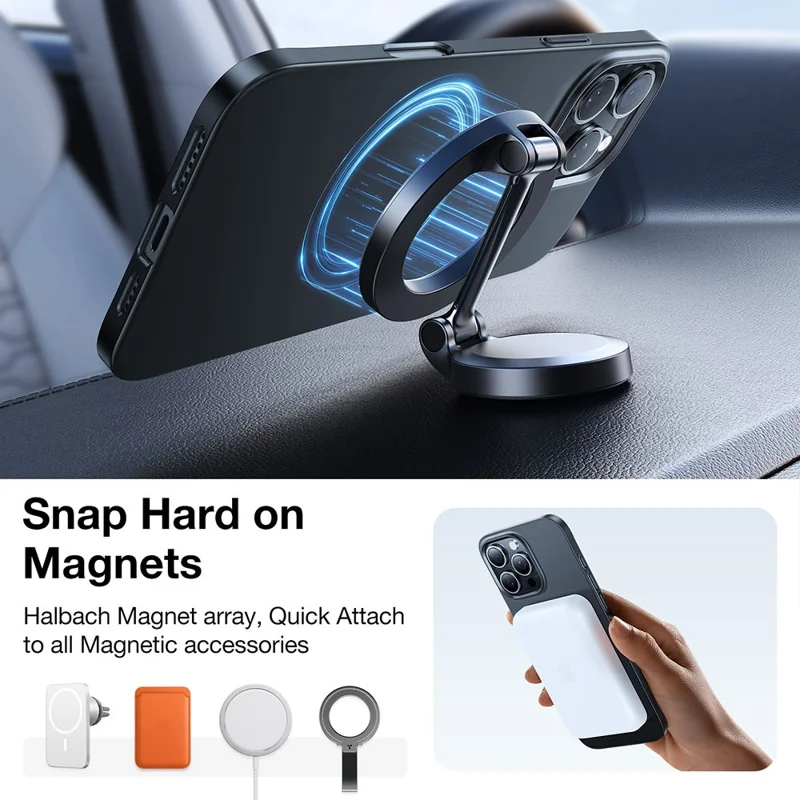 TORRAS Slimfit Mag Series For iPhone 16 Pro Case Compatible with MagSafe Hard PC Shockproof Phone Cover - Black