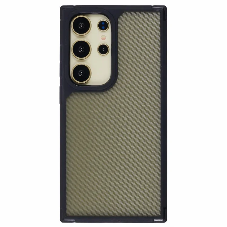 For Samsung Galaxy S24 Ultra Case Carbon Fiber Texture TPU+PC Anti-Drop Phone Cover