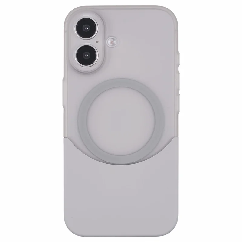 For iPhone 16 Plus Case Compatible with MagSafe Splicing Color Drop-Proof PC Phone Cover - Grey