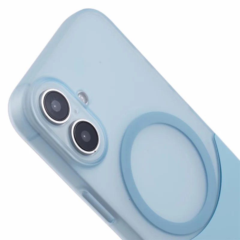 For iPhone 16 Plus Case Compatible with MagSafe Splicing Color Drop-Proof PC Phone Cover - Blue