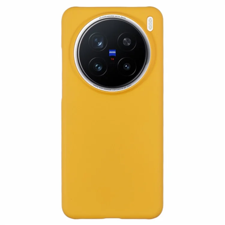 Hard PC case for vivo X200 Pro 5G with frosted finish and minimalist design - Yellow