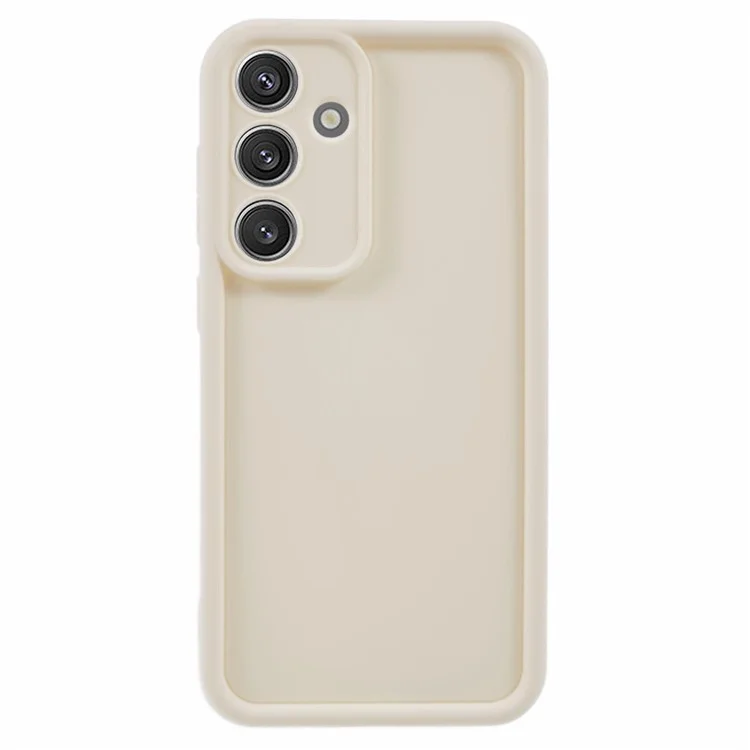 Für Samsung Galaxy S25 Hülle Gerilltes Design TPU Anti-Rutsch Handyhülle - Beige