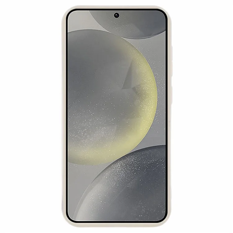 Für Samsung Galaxy S25 Hülle Gerilltes Design TPU Anti-Rutsch Handyhülle - Beige