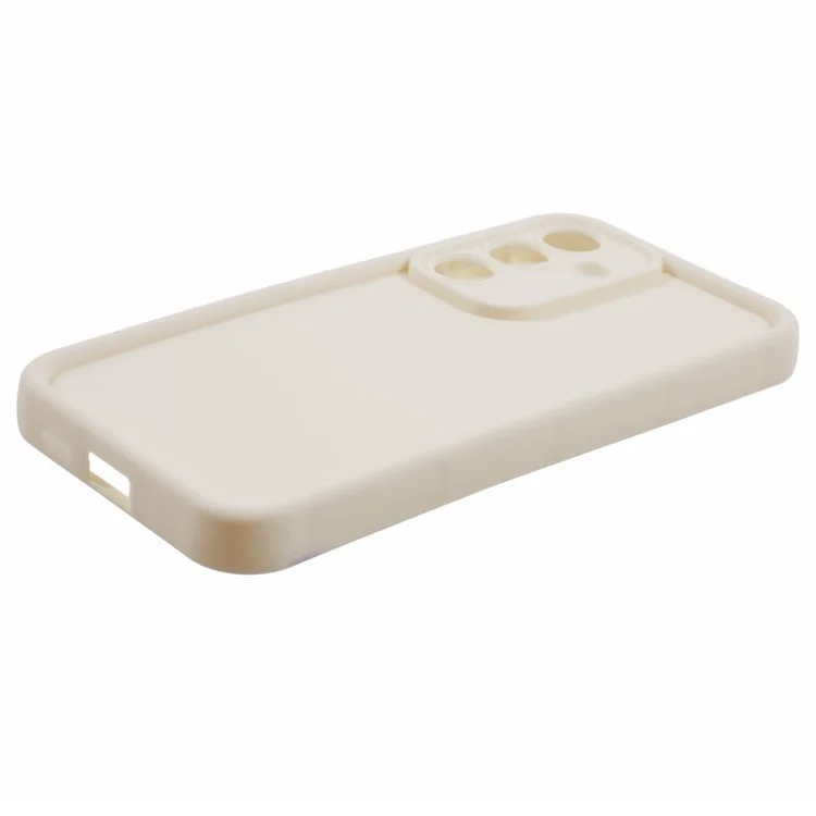 Für Samsung Galaxy S25 Hülle Gerilltes Design TPU Anti-Rutsch Handyhülle - Beige