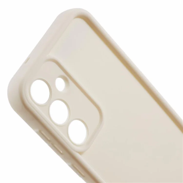 Für Samsung Galaxy S25 Hülle Gerilltes Design TPU Anti-Rutsch Handyhülle - Beige