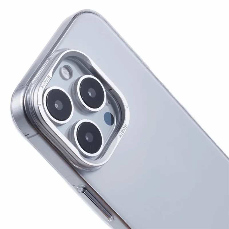 X-LEVEL For iPhone 16 Pro Max Clear Case with Lens Frame Kickstand PC Slim Phone Back Cover