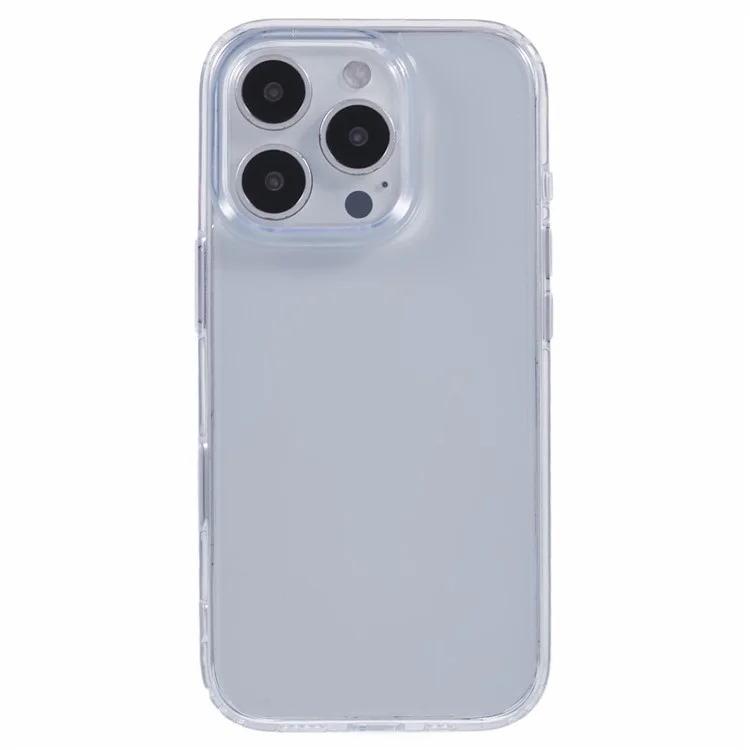 Capa transparente para iPhone 16 Pro Max, de TPU+PC, com botão de toque para fotografia