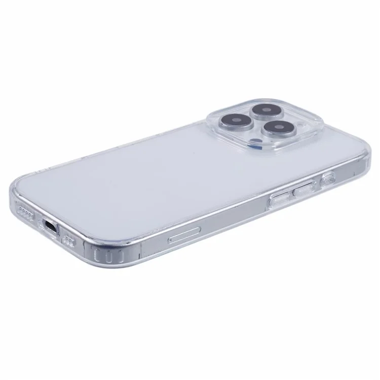 Capa transparente para iPhone 16 Pro Max, de TPU+PC, com botão de toque para fotografia