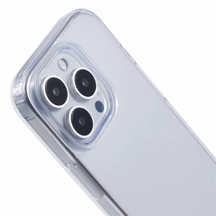 Capa transparente para iPhone 16 Pro Max, de TPU+PC, com botão de toque para fotografia