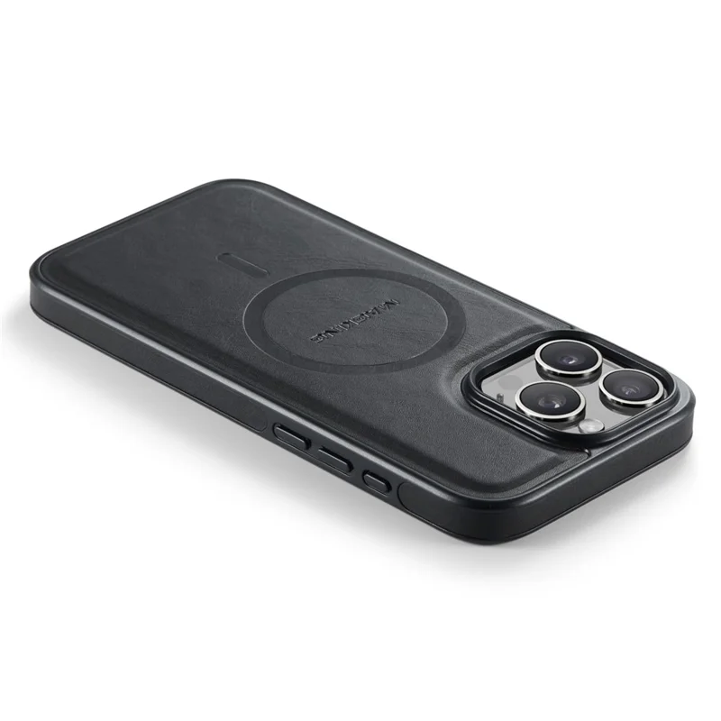 MAGKING K1 Series For iPhone 16 Pro Magnetic Case PC+TPU+PU Leather Phone Cover - Black