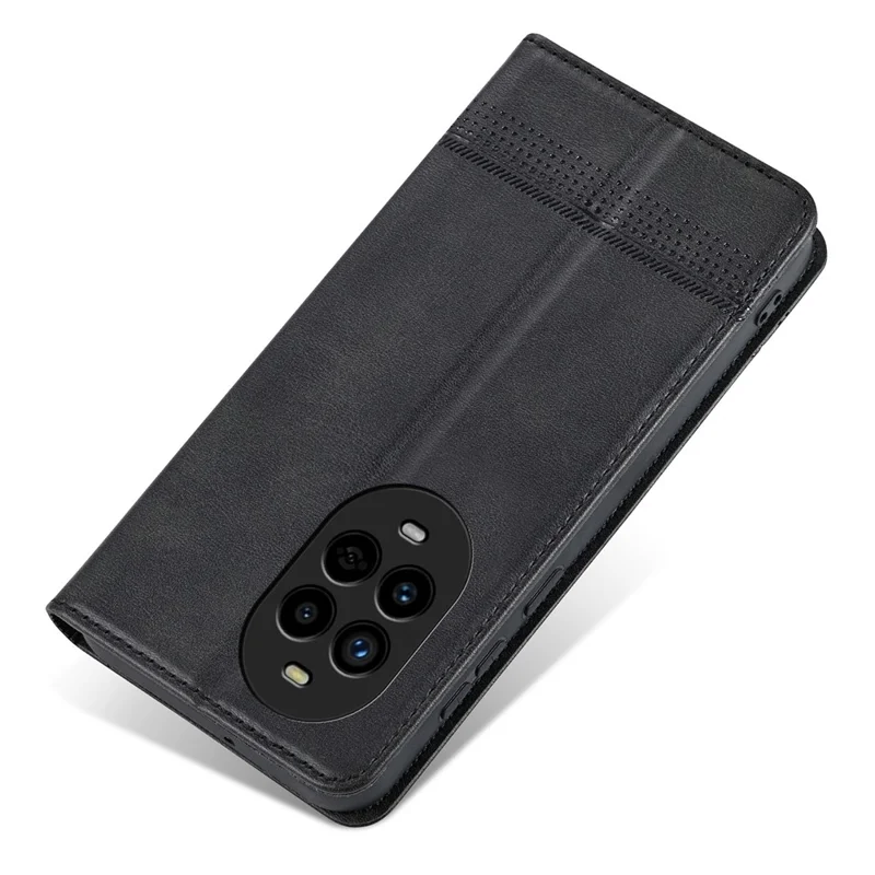 AZNS For Huawei nova 13 Pro 5G Case Cowhide Texture PU Leather Wallet Phone Cover - Black