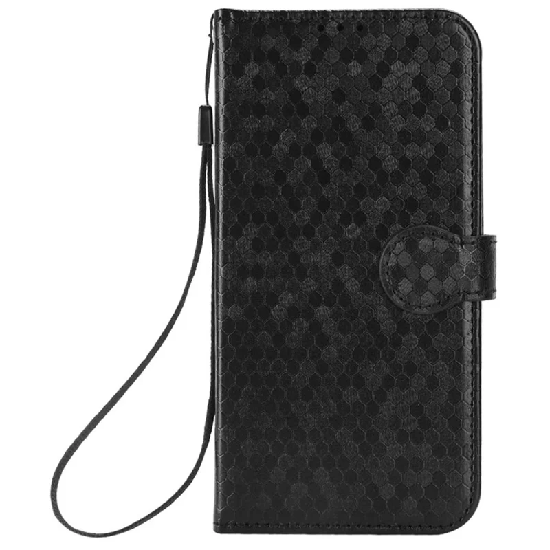 For HMD Fusion 5G Wallet Case Dot Pattern Imprint PU Leather Phone Cover - Black