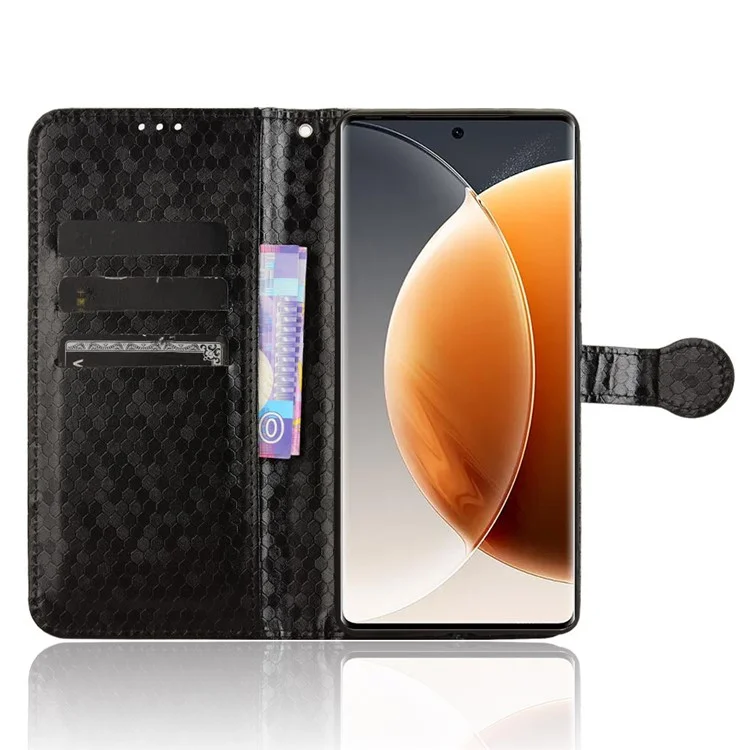 Für TECNO Camon 30S 4G / 30S Pro 4G Wallet Case Dot Pattern Prägung PU Leder Handyhülle - Schwarz