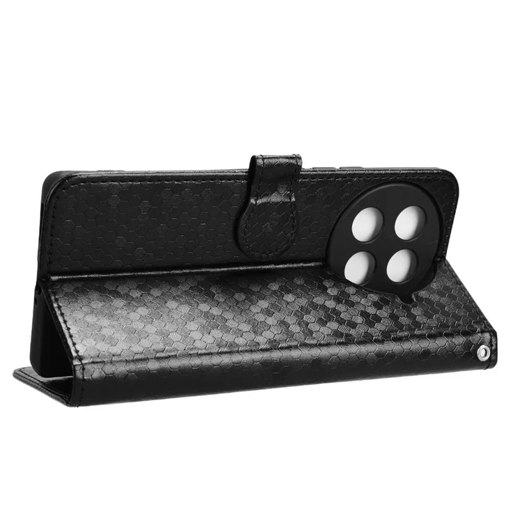 Für TECNO Camon 30S 4G / 30S Pro 4G Wallet Case Dot Pattern Prägung PU Leder Handyhülle - Schwarz