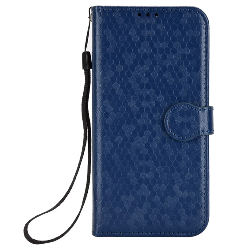 For vivo X200 5G Wallet Case Dot Pattern Imprint PU Leather Phone Cover - Dark Blue