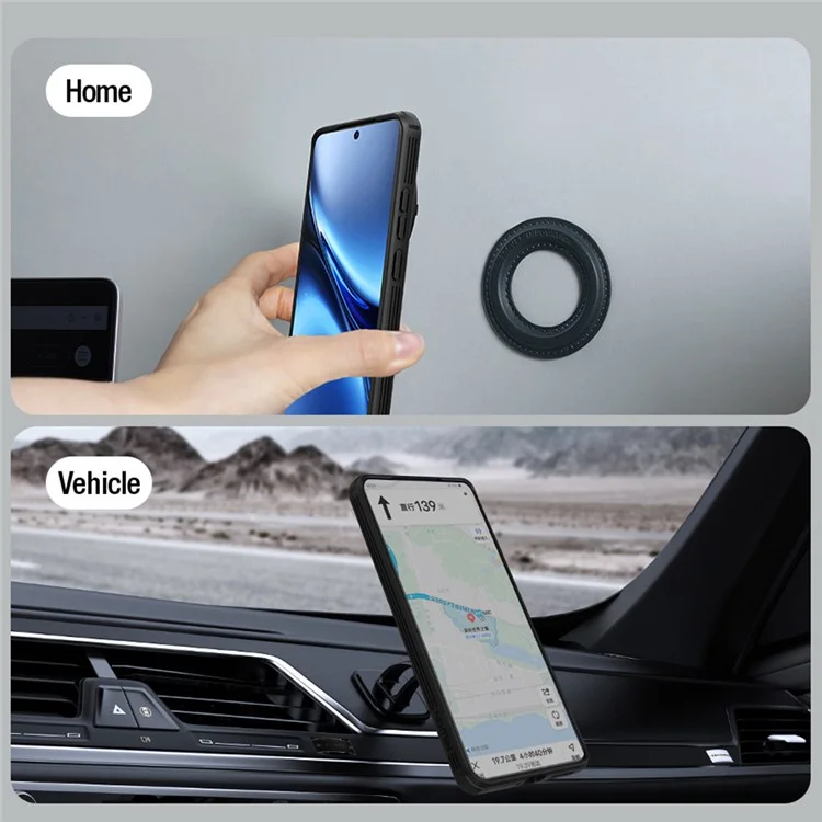 NILLKIN Camshield Prop Magnetic Series for vivo X200 Pro 5G Case Compatible with MagSafe PC+TPU Phone Cover with Camera Cover - Black