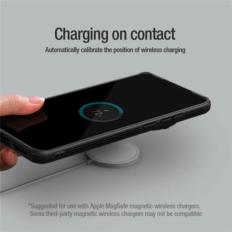 NILLKIN Camshield Prop Magnetic Series for vivo X200 Pro 5G Case Compatible with MagSafe PC+TPU Phone Cover with Camera Cover - Black