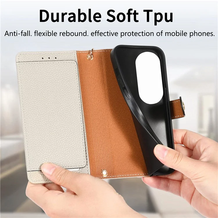 Funda para vivo T3 Ultra 5G con bolsillo con cremallera y bloqueo RFID, de piel - Negro