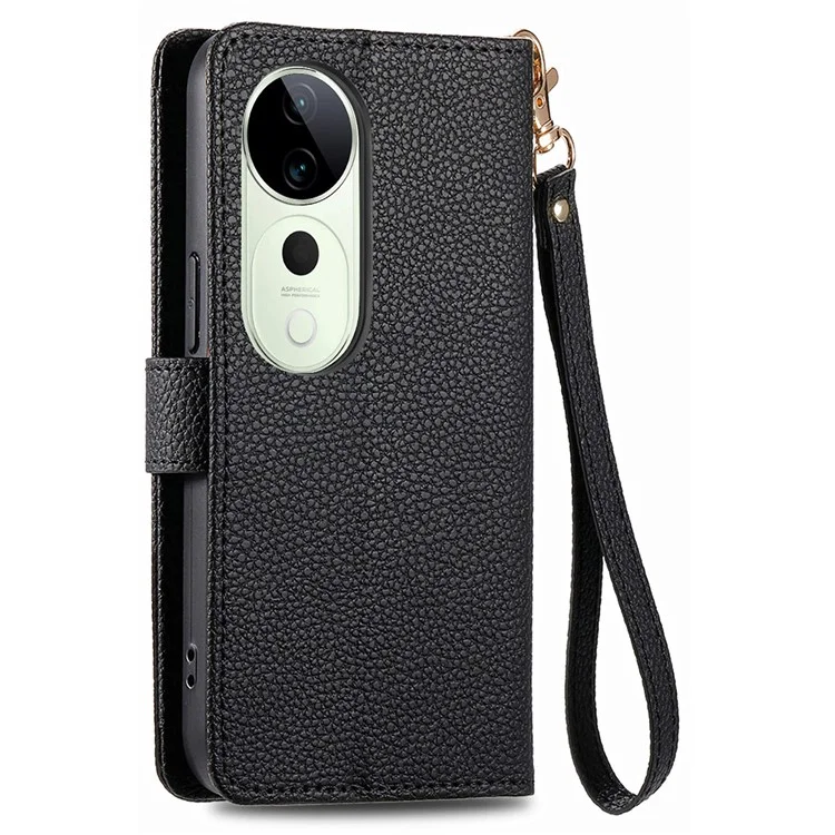 Funda para vivo T3 Ultra 5G con bolsillo con cremallera y bloqueo RFID, de piel - Negro