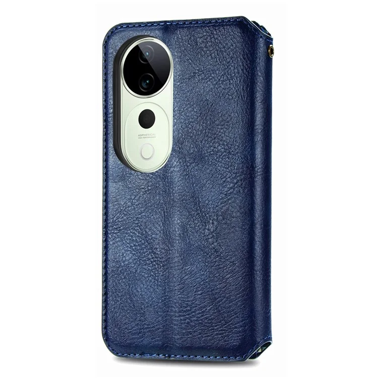 Funda para vivo T3 Ultra 5G Cubierta de cartera de piel de imitación con estampado de rombos - Azul