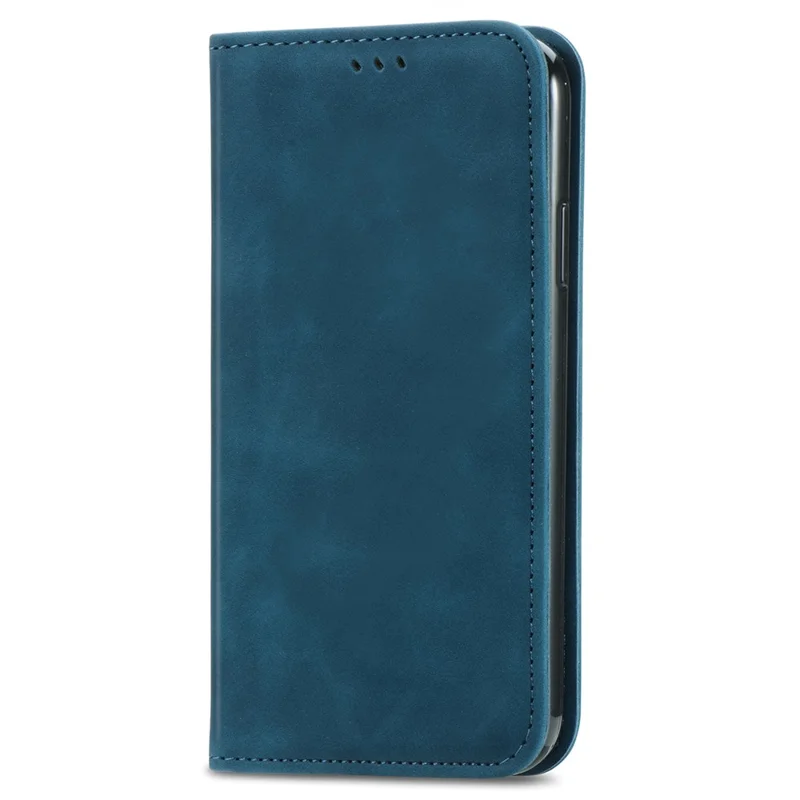For TCL 50 Pro NxtPaper 5G Case Skin Touch Feeling Leather Card Holder Phone Cover Magnetic Absorption - Dark Blue