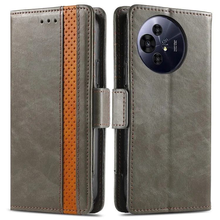 For TCL 50 Pro Nxtpaper 5G Phone Cases CASENEO PU Leather Cover Stand with RFID Blocking Wallet - Grey
