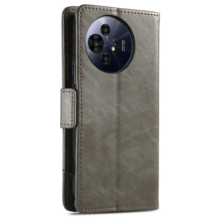 For TCL 50 Pro Nxtpaper 5G Phone Cases CASENEO PU Leather Cover Stand with RFID Blocking Wallet - Grey