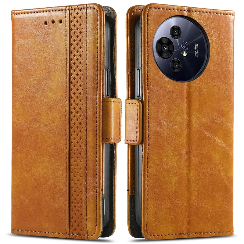 For TCL 50 Pro NxtPaper 5G Phone Cases CASENEO PU Leather Cover Stand with RFID Blocking Wallet - Light Brown