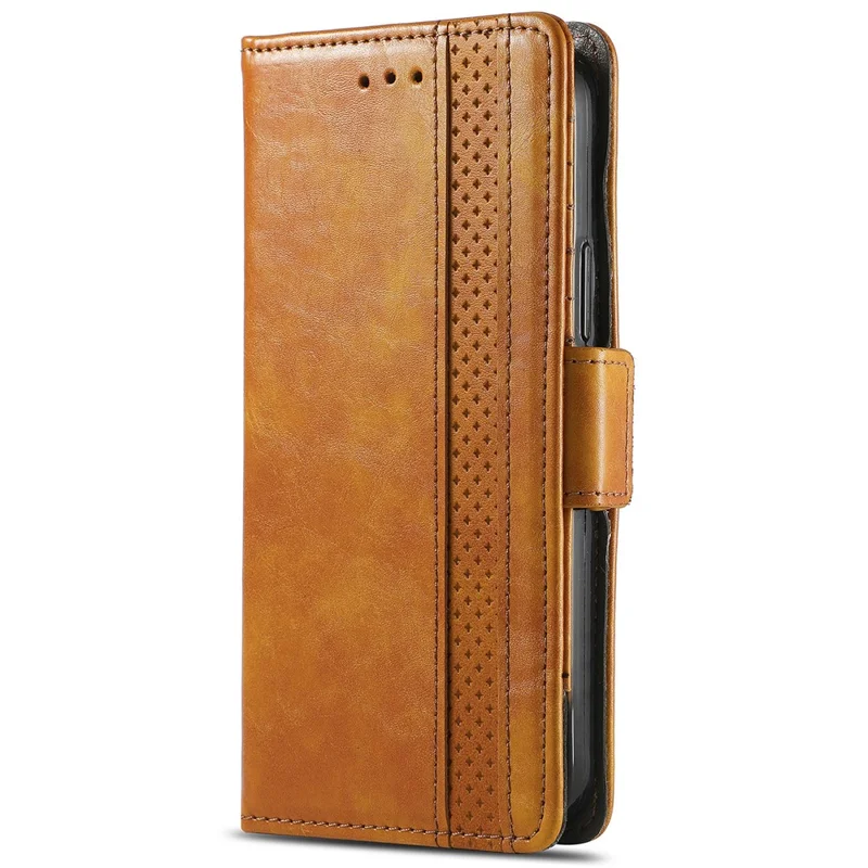 For TCL 50 Pro NxtPaper 5G Phone Cases CASENEO PU Leather Cover Stand with RFID Blocking Wallet - Light Brown