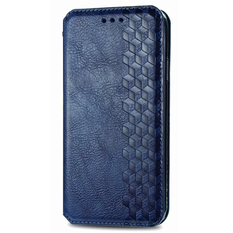 Funda para TCL 50 Pro Nxtpaper 5G, impresión de rombo, cartera de piel PU, funda de teléfono - Azul