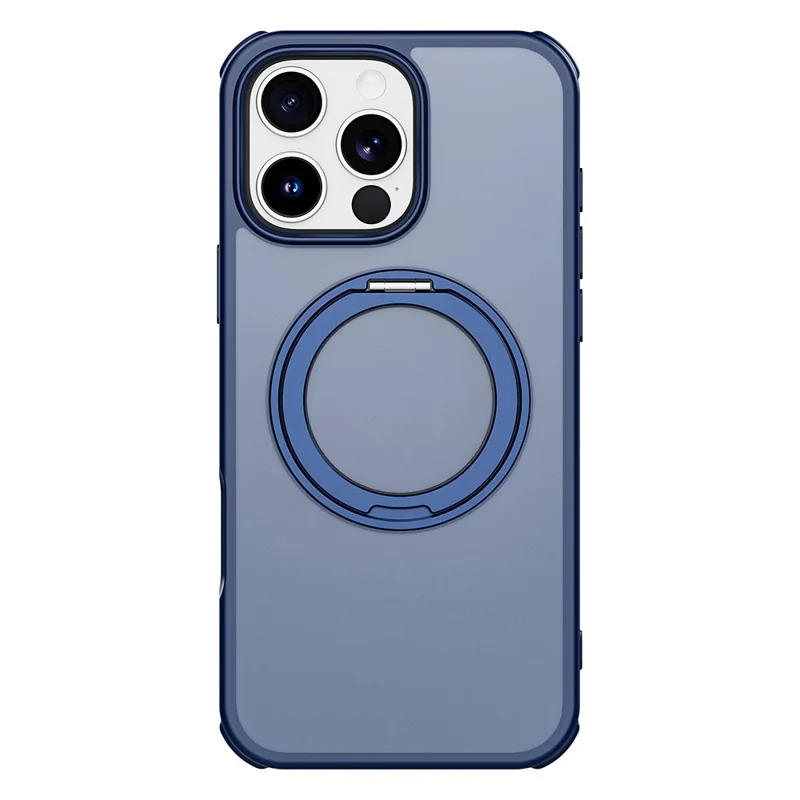 For iPhone 16 Pro Max Case Compatible with MagSafe Ring Kickstand TPU+PC Back Cover - Blue