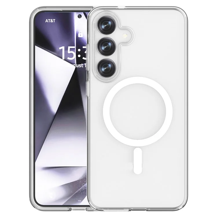 Чехол для Samsung Galaxy S25+ Clear Case совместимый с MagSafe TPU+PC задняя крышка телефона