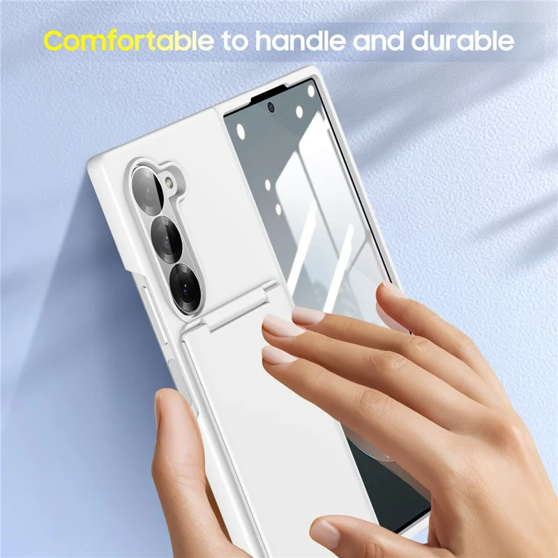 For Samsung Galaxy Z Fold5 5G Case Card Holder Kickstand Hard PC Back Cover - Black